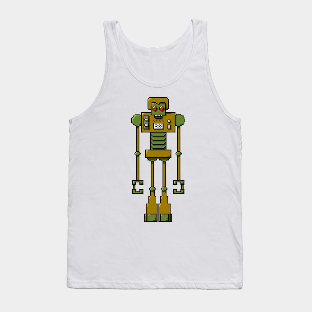 Pixel Robot 073 Tank Top by Vampireslug